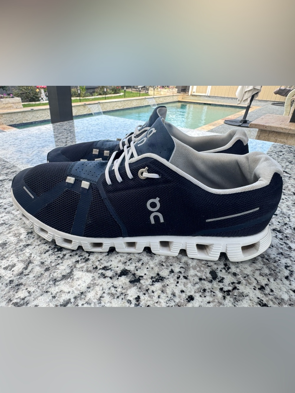 On Running Men's Cloud Running Shoes - Navy/White